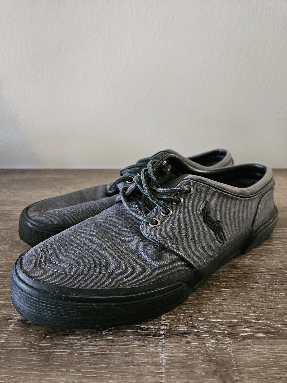 Polo by Ralph Lauren Men's Gray Canvas Slip-On Style Loafers